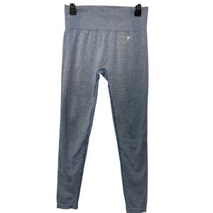 Gymshark Vital Seamless Blue Marl Leggings Women's Size Small High Waisted